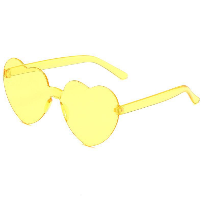 Trendy Heart-Shaped European-American Sunglasses for Women - Masquerade Party & Fun Glasses