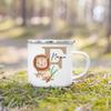 Personalized Mug for Kids Custom Deer Lion Initial with Name Cup for Boys Girls Child Handle Mugs Birthday Festive Gifts for Kid