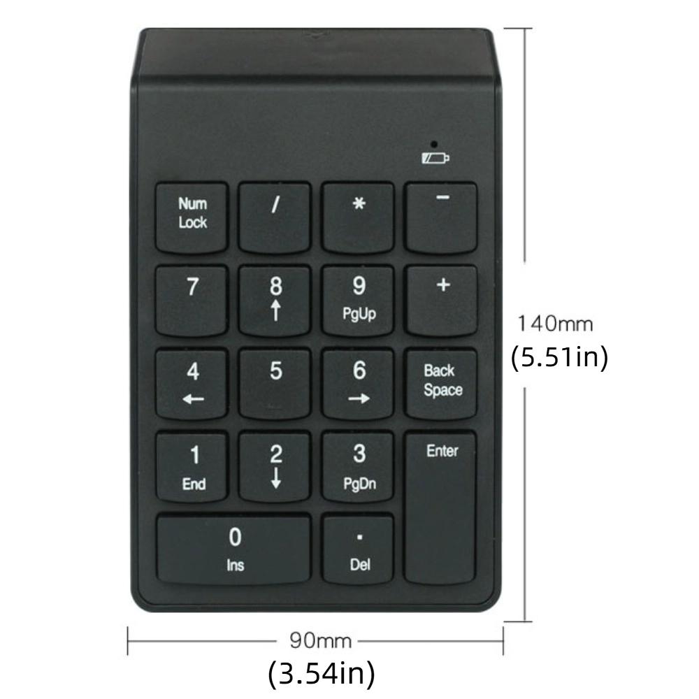 Slim Design Mini Digital Keypad 18 Keys Wireless Numeric Keypad Wireless Keyboard Accounting