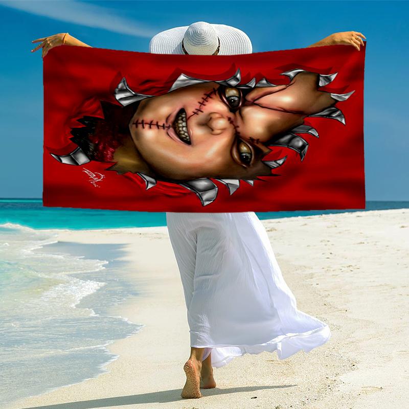 Chucky Fashion Beach Towel: Ideal for Summer Adventures Soft, Absorbent and Quick Drying Suitable for Swimming and Bathing