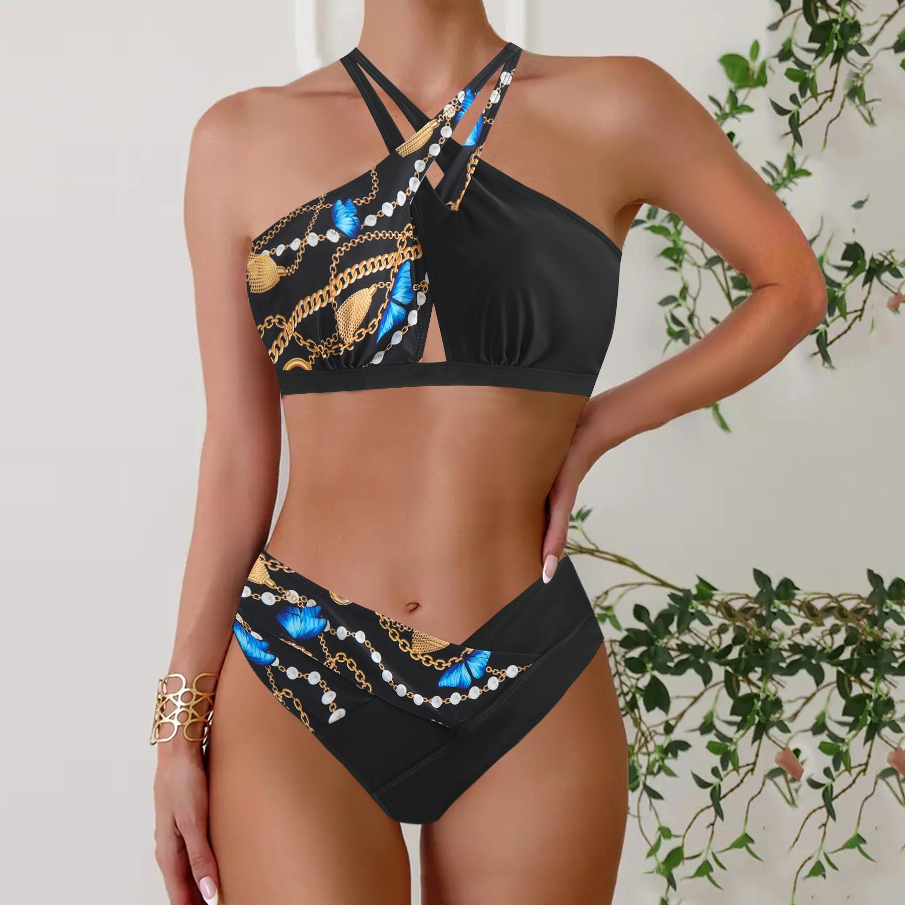 

Змеиная кожа Бикини с высокой талией Комплект бикини Push Up Biquini Bandeau Женский купальник Женский купальник 2XL