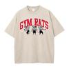 Vintage Washed T-shirts 100% Cotton Gym Muscle Rat Print Crew Neck Tshirts Casual Goth Hip Hop Streetwear Women Men Summer Tee