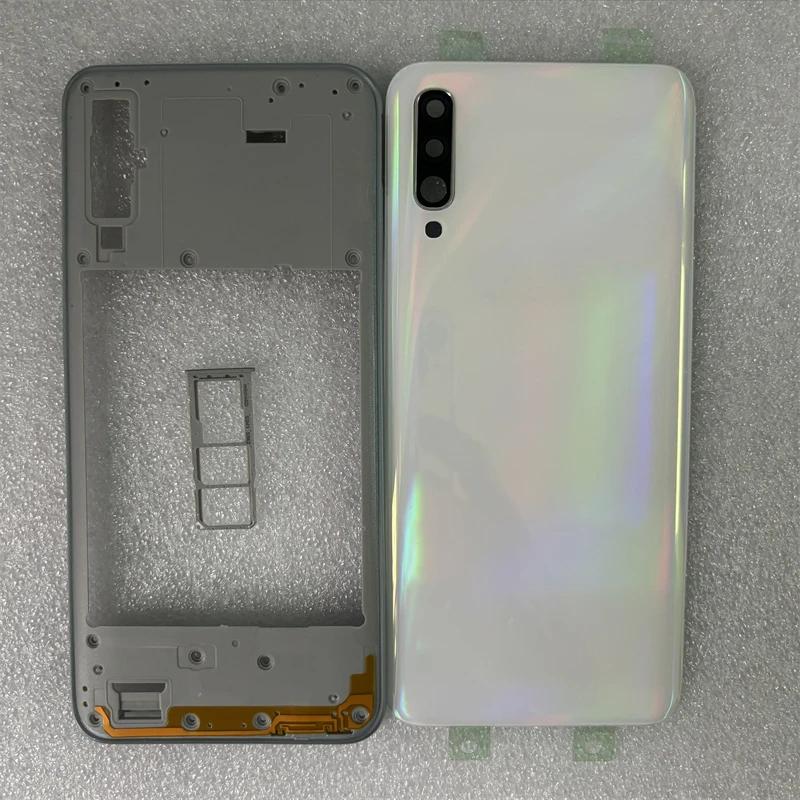 Vollständiges Gehäuse für Samsung Galaxy A50 2019 A505 A505F A505DS Mittelrahmen Abdeckung Akku Rückseite Abdeckung Reparaturteile