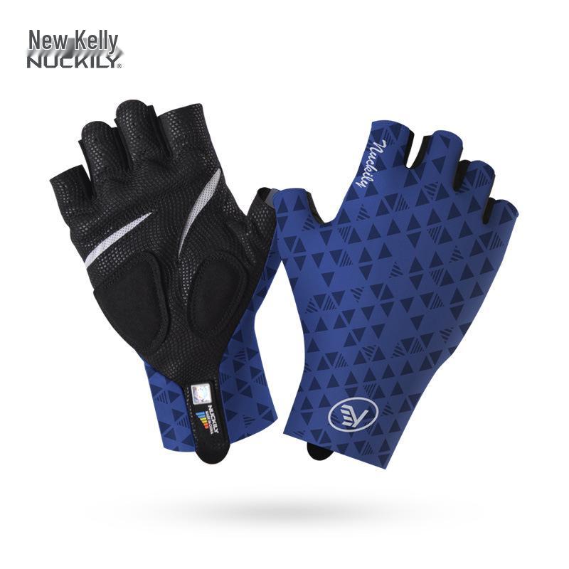

NUCKILY Unisex Shock-Absorbing Half-Finger Cycling Gloves - Anti-Slip & Breathable for Mountain and Road Biking Extra Large