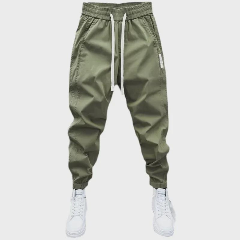 Pantaloni harem coreeni slim-fit pentru bărbați, toamna 2023, cu manșete elastice