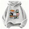Cat Hoodie Sushi Japanese Kawaii Cats Food Cartoon Kids Aesthetic Oversized Casual Sport Sweatshirts