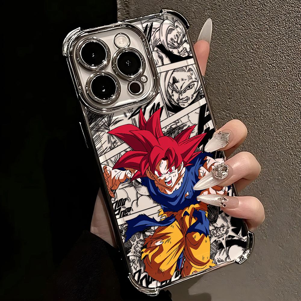 Anime Super Saiyans Cool Plating Phone Case For IPhone 17 17e 16e 16 15 14 13 12 11 Pro Max X XR XSMax 7 8 Mini Air Plus Airabag