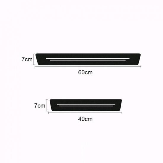 Car Protector Strip Door Plate Sill Scuff Cover Anti-Scratch Sticker Trims Black