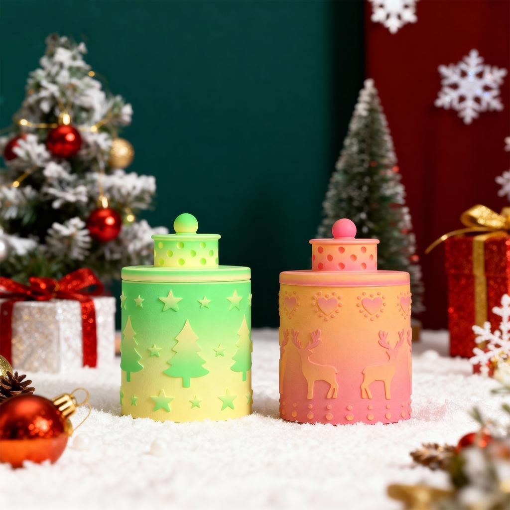 Snowflake Candle Mold White Aromatherapy Plaster Mold Embossed Christmas Mold Silicone For Storage Jar Diy Crafting Home Decor