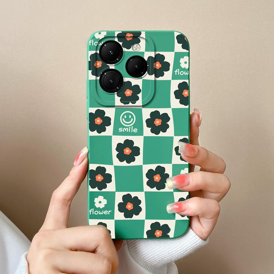 Etui na telefon do Infinix Zero 30 Hot 40 Note 40 Pro+ GT 20 Pro Itel RS4 4G Modny wzór w kratkę Wysokiej jakości silikonowy miękki antypoślizgowy luksusowy pokrowiec