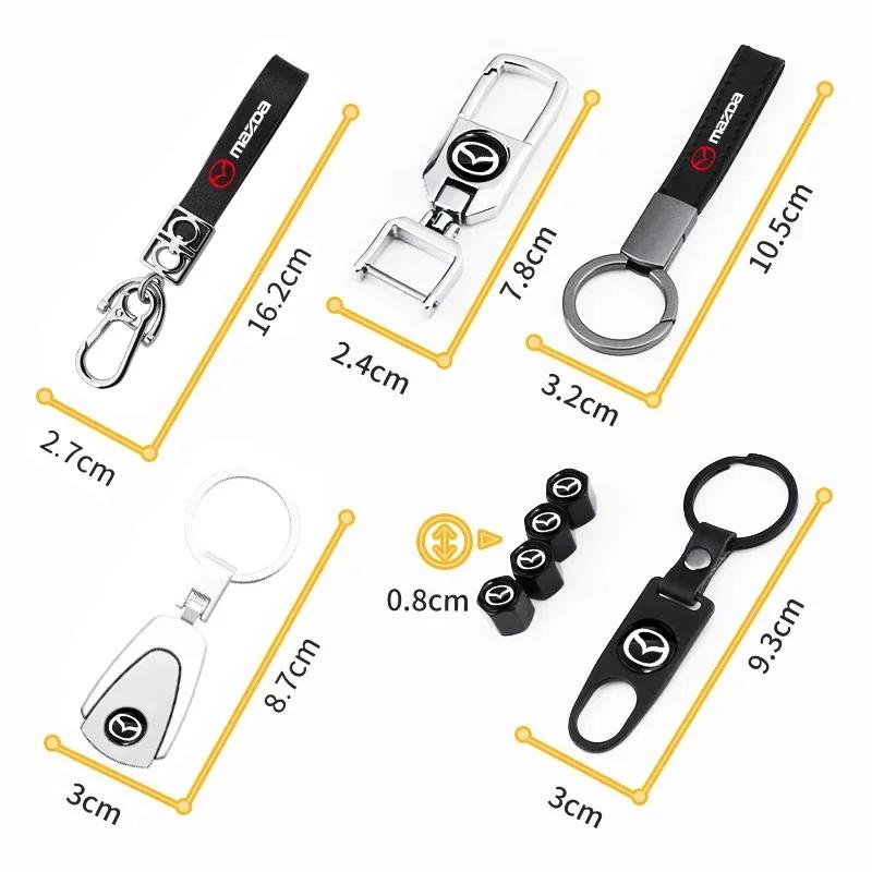 Modische Metall+Geflochtene Seil oder Leder Schlüsselanhänger Schlüsselkette Schlüsselringe Für Mazda 3 5 CX-3 CX-4 CX-5 CX-7 CX-9 Axela 6 RX8 7 MX3 MX5