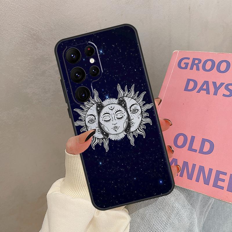 SUN AND MOON Mystic Zodiac Case For Samsung Galaxy S21 S22 S23 S24 S25 Ultra S9 S10 S25 Plus S20 FE S25 FE Cover Coque