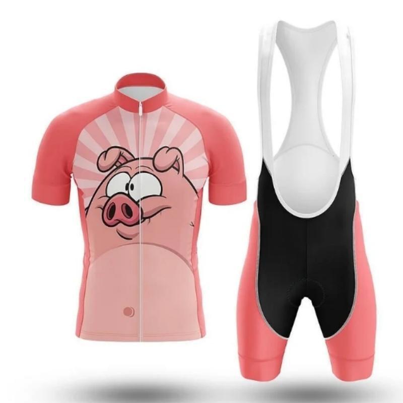 Cartoon Print Cycling Jersey Set Short Sleeve Breathable Quick Dry Bike Apparel Men Women Ride