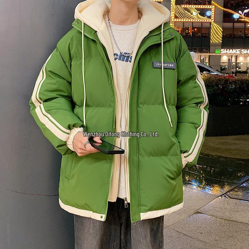 

2025 Men s Winter Cotton Jacket for Students - Thick, Warm Outerwear 3XL