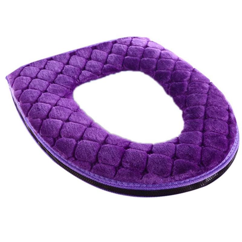 Winter Bathroom Toilet Seat Cover Washable Soft Thickening Warmer Pad Cushion Mat Closestool Comfort Pad Bathroom Accessories