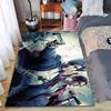 Flanelteppich mit Aufdruck eines Resident Evil-Charakter-Werbebildes, rutschfest, geeignet für Schlafzimmer-, Wohnzimmer- und Kinderzimmerdekoration