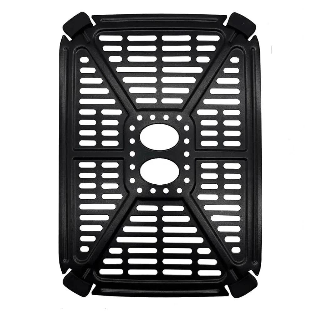 Lebensmittelecht Antihaft Air Fryer Grillplatte Ölseparator Quadratischer Air Fryer Einsatz Spülmaschinenfest Grillpfanne Küchenutensilien