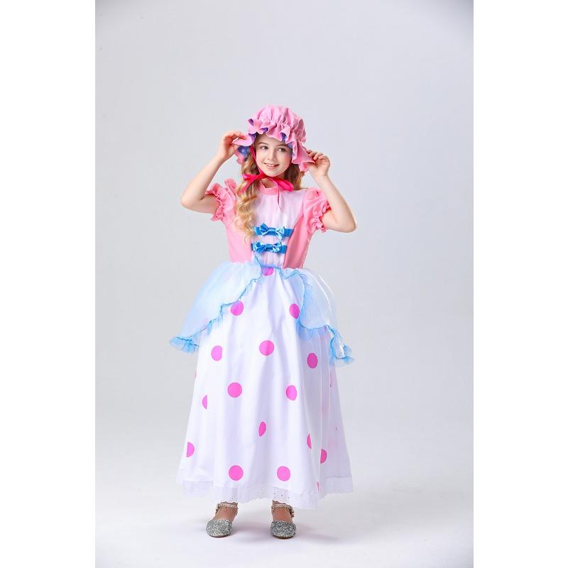 

Детская одежда для родителей и детей, 61 анимационный мультяшный пудровый горошек, принцесса, одежда для выступления, девушка-пастушка 150