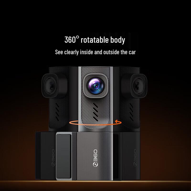 360 K380 2K AI Smart Voice Dash Cam with 360° Rotation (CN Version)