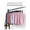 Women's summer modal shorts for outdoor wear, plus size, high-waisted, wide-leg, loose-fitting sleep pants, thin safety pants, casual pants