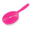 Haarentwirrbürste Salon Rundkopf Glättungsentwirrbürste Kamm für Lockiges Haar Rosarot