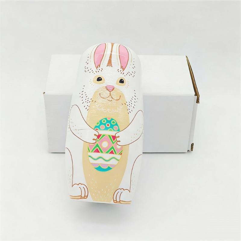 Wooden Rabbit Nesting Dolls Handcraft Russian Matryoshka Doll Stacking Toy for Easy Storage and Holiday Gift Giving