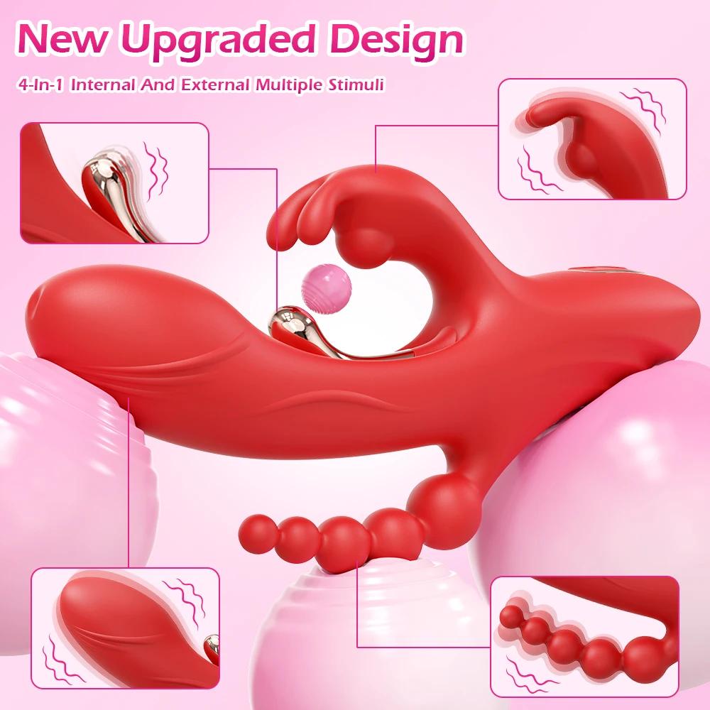 Rabbit Vibrator Clitoral Sex Toys G Spot Vibrator Dildo For Women Powerful 9 Vibration Clit Nipple Anal Stimulator Adult Toys 18