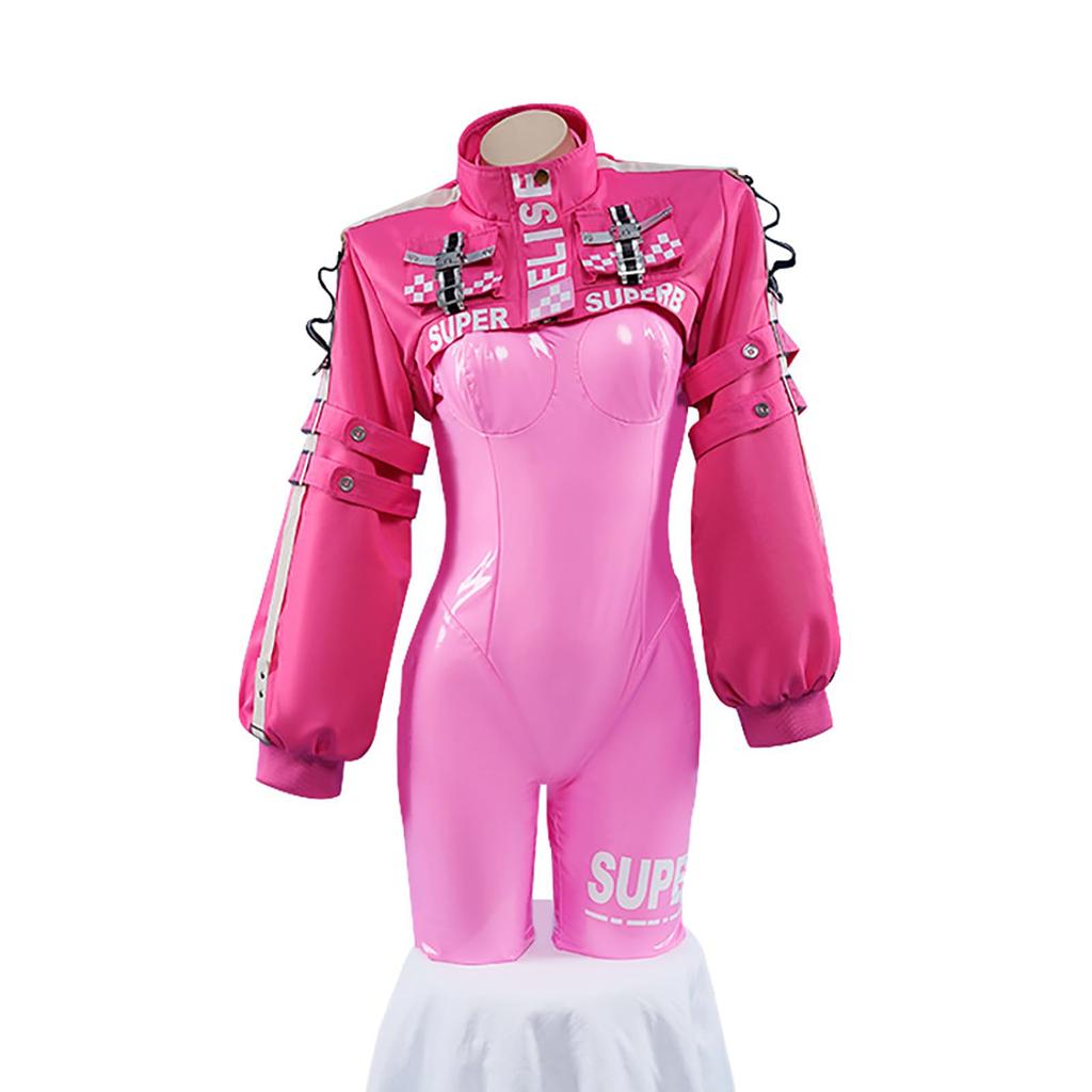 Milky Time Victory Goddess NIKKE Alice Cosplay Bodysuit Pink Halloween