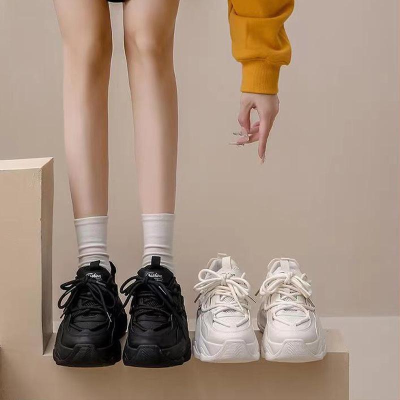 Dad Shoes Damen Neue Herbst Vielseitige Plateau Muffin Erhöhte Sneakers Kleine Freizeitlaufschuhe