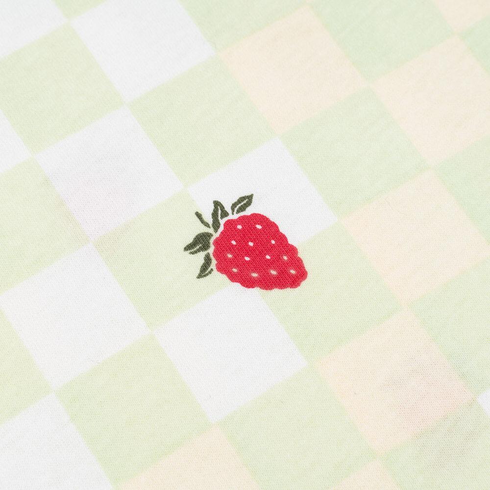 Vans Checkerboard Strawberry Print Crew Neck Short Sleeve T-Shirt Women T-Shirts Light-Green VN00091QC1A