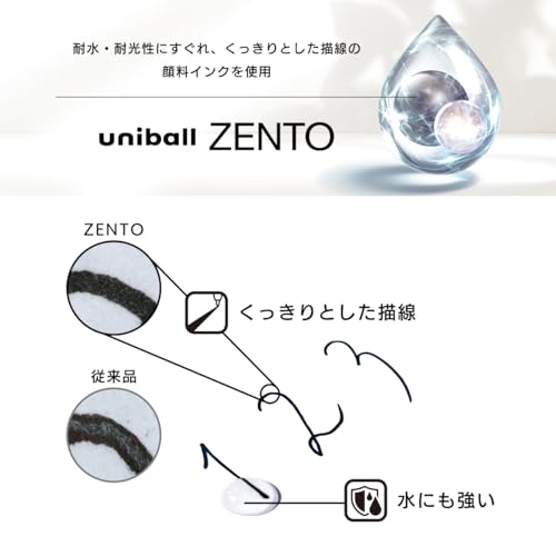 Ricariche Mitsubishi Uni-ball ZENTO Signature 10pz 0.7mm Nere