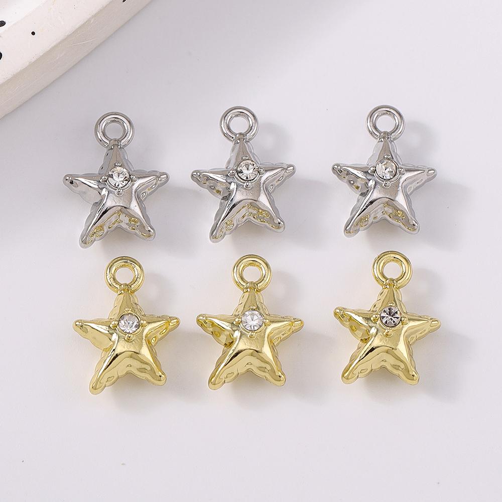 5 Stück Süße Legierung Strass Anhänger Charms für Schmuckherstellung DIY Ohrringe Armband Halskette Zubehör