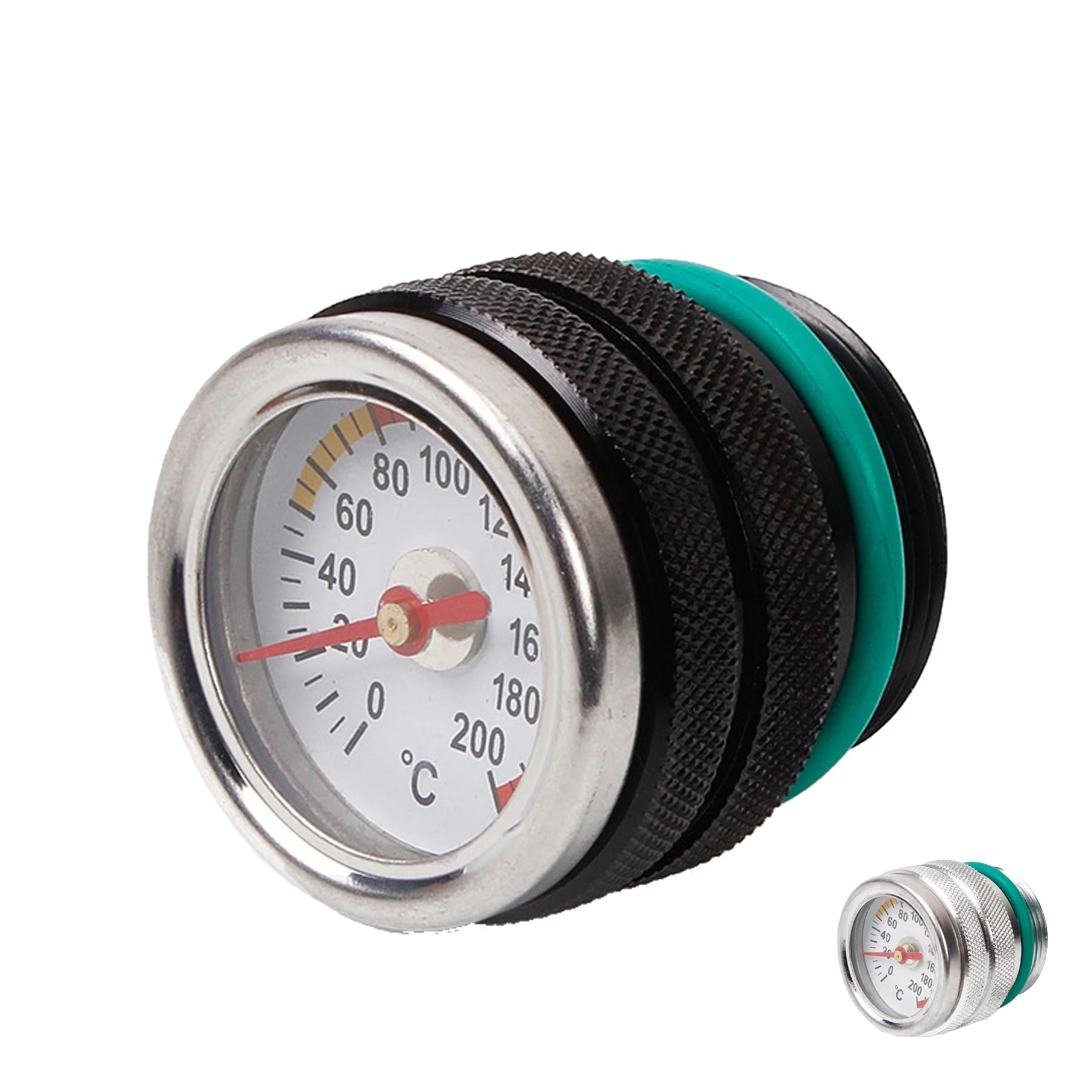 

ROOOCYY Мотоциклетний датчик температури Кришка паливного бака Алюмінієва Мотоциклетна M30 x P1.5 Чорна чорний