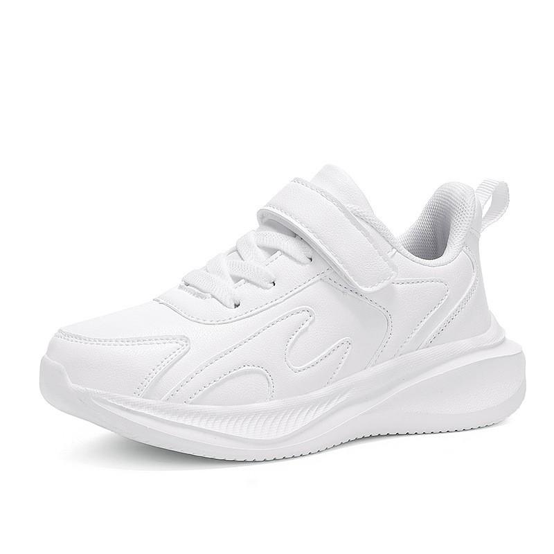 Kids Running Shoes Boys Girls Lightweight Breathable Mesh Sneakers With Hook Loop