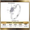 S925 Sterling Silver Heart Letter Adjustable Women's Ring