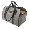 CARBABY Firewood Bag, 2-Way Log Carry with Handle, Waterproof Canvas Stove Accessory (Gray)