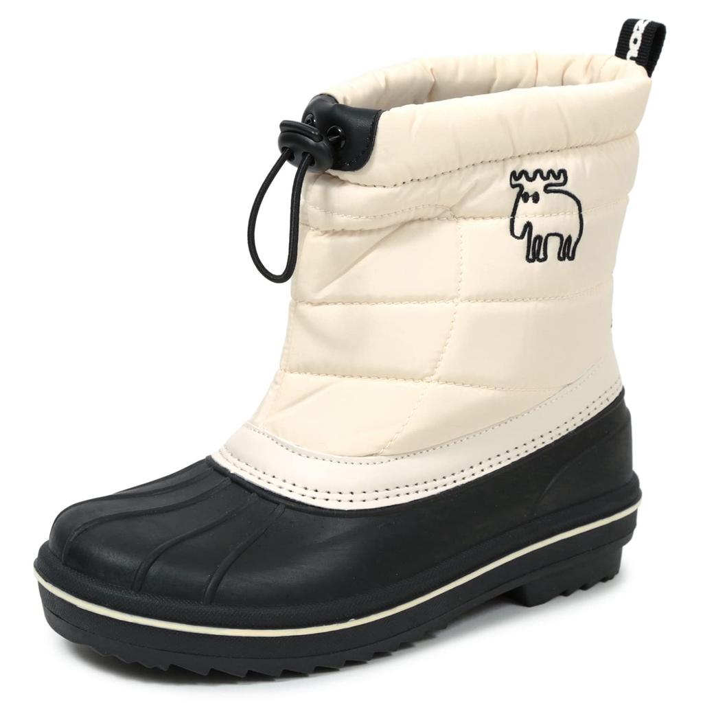 Mozu Bean Down Inner Elastic Size 22cm Boots, Boa, Cuffs, Women's, Ivory,