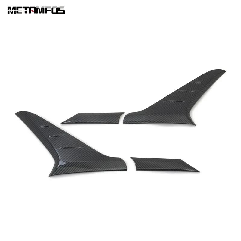 For Hyundai Kona Kauai 2017-  Chrome Rear Window Side Spoiler Wing Cover Trim Decoration Sticker Accessories Car Styling