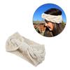 6 Stück Modisches Winter Warmes Gestricktes Stirnband Turban für Damen Frauen Häkel-Schleife Breites Dehnbares Haarband Kopfband Haare