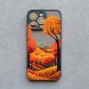 Leaves Autumn Forest House Phone Case for iPhone 12 13 Mini 11 14 15 16 Plus Pro Max 7 8 SE 2020 X XS XR Protective Phone Cover