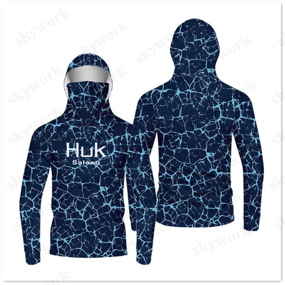 HUK hooded face towel fishing sunscreen suit men's quick-drying breathable fishing suit summer equipment clothing fishing suit