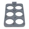 Egg Ring Tray Griddle Egg Ring Tray Silicone Pancake Ring with 6 Detachable Egg Rings for Sandwich