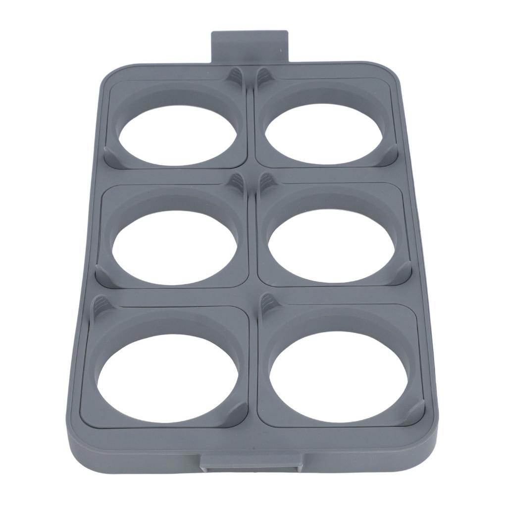 Egg Ring Tray Griddle Egg Ring Tray Silicone Pancake Ring with 6 Detachable Egg Rings for Sandwich