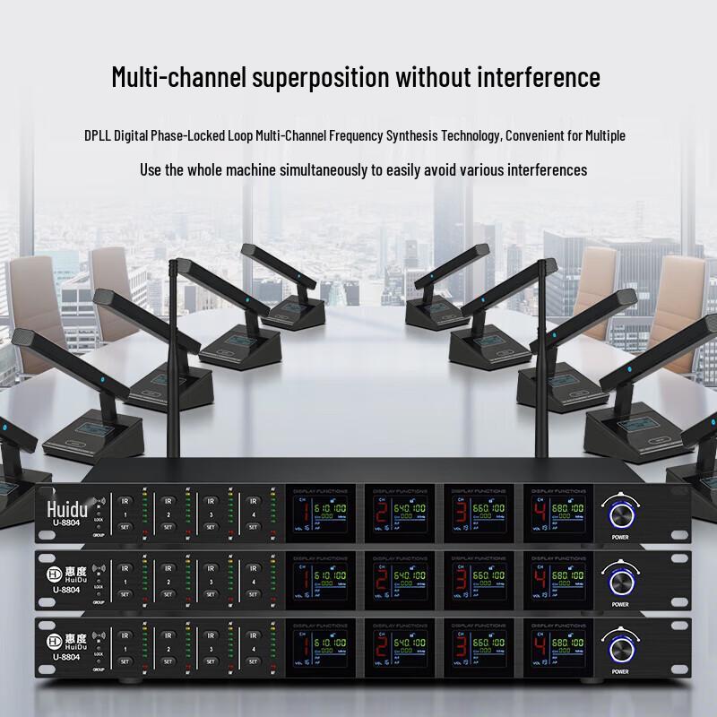 Huidu U-8804 Professional Wireless Microphone System (CN Version)