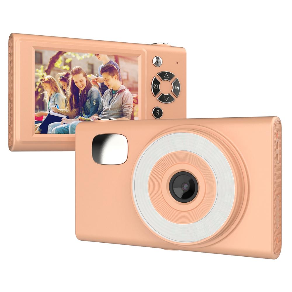 

H12 Portable 2.8-inch IPS Screen Digital Camera Student HD CCD Camera with 32G TF Card+Card Reader Orange