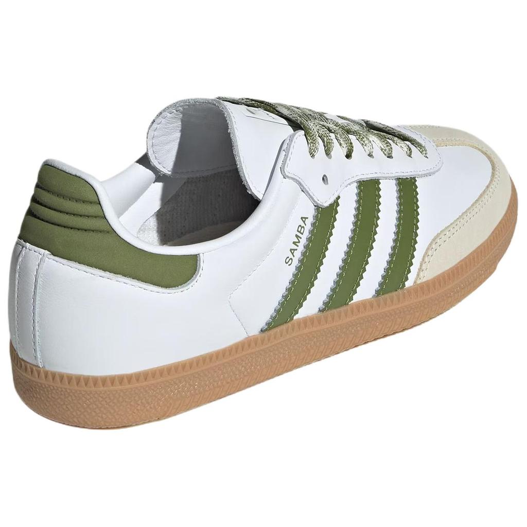 Adidas Samba OG White Tech Olive Gum Men Sneakers Cloud-White JS1352