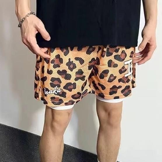 Pantalones Cortos de Entrenamiento de Boxeo Muay Thai Leopardo Estampado Kickboxing Secado Rápido Artes Marciales Boxer Unisex Hombre Mujer Niño Pantalones Fitness Gimnasio Deporte Entrenamiento Streetwear