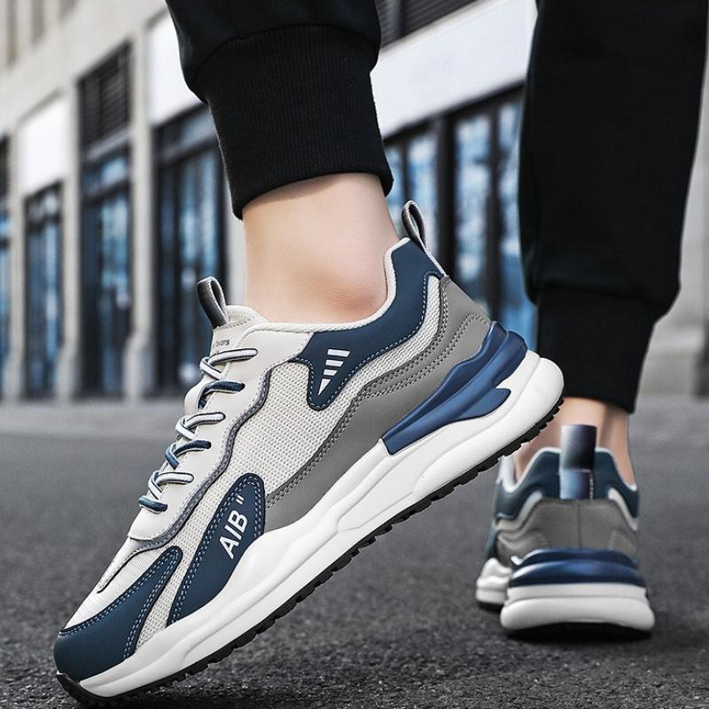 Nowe Wszechstronne Męskie Sneakersy Casualowe Letnie Oddychające Buty na Platformie Zwiększające Wysokość Wygodne z Miękką Podeszwą Antypoślizgowe Buty Taty
