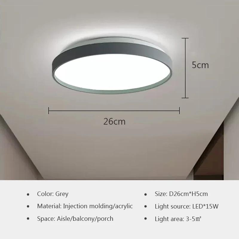 Nordische Runde Deckenleuchte für Schlafzimmer Wohnzimmer Küche Flur Gang Balkon Deckenleuchte Heimdekoration Beleuchtungskörper