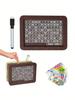 Wooden piggy bank with a large capacity for 161 days. The piggy bank only has access to DIY digital texture coin storage box